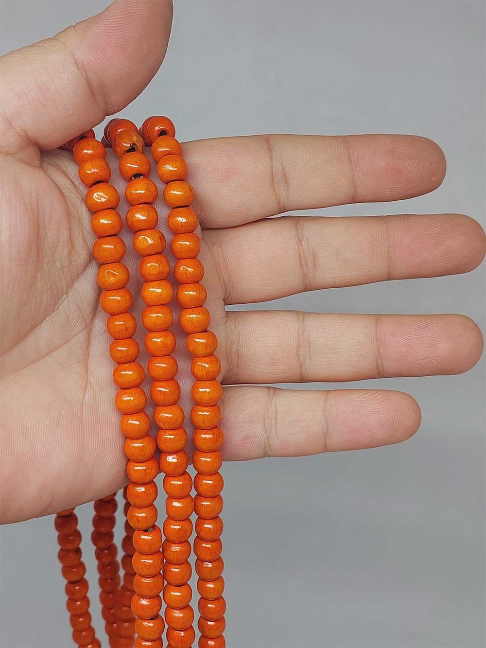 Ahşap YARIM Dizi 5.5*7mm Turuncu (51648) (18cm uzunluğundadır)