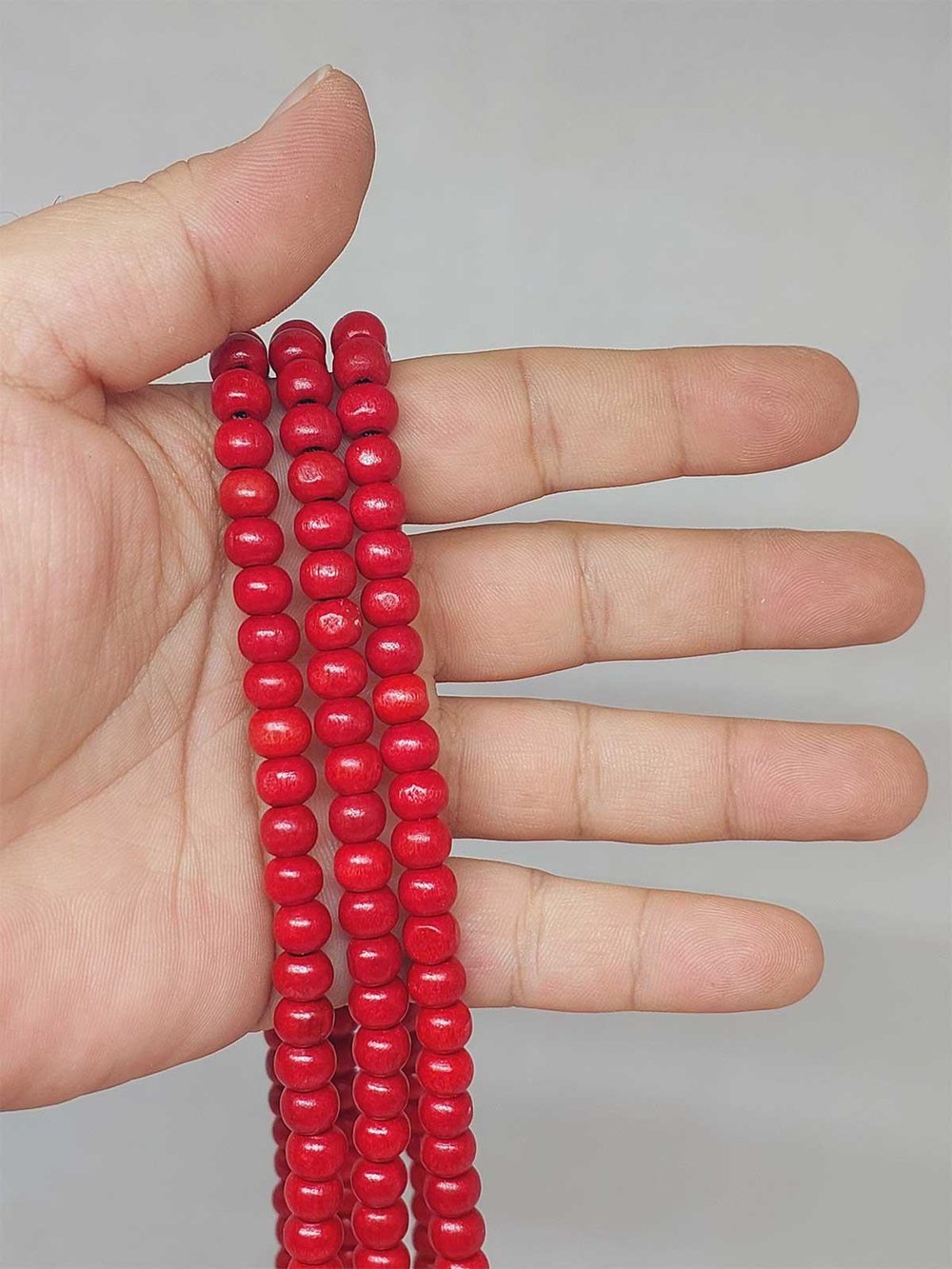 Ahşap YARIM Dizi 5.5*7mm Kırmızı (51640) (18cm uzunluğundadır)
