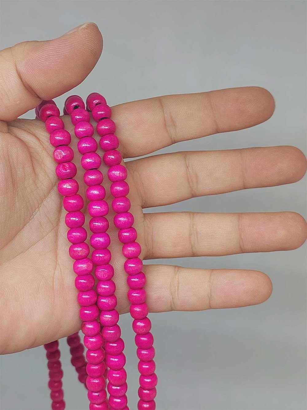 Ahşap YARIM Dizi 5.5*7mm Pembe (51644) (18cm uzunluğundadır)