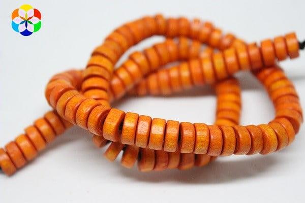 Ahşap YARIM Dizi Rondela Turuncu (18cm uzunluğundadır)