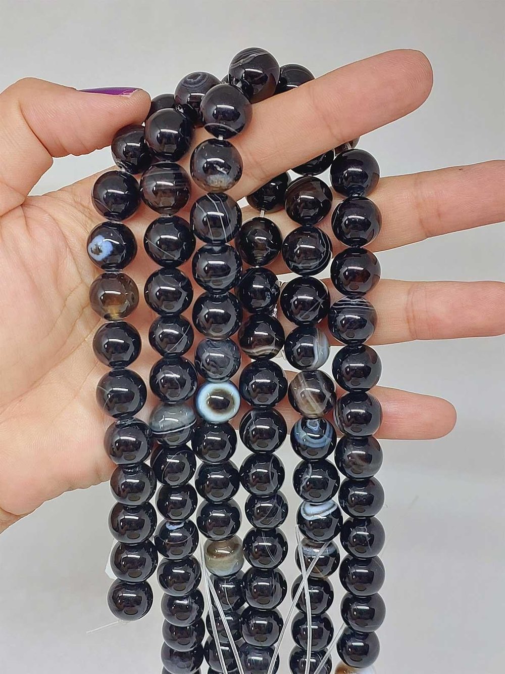 Akik Taşı Dizi 12mm (53386)