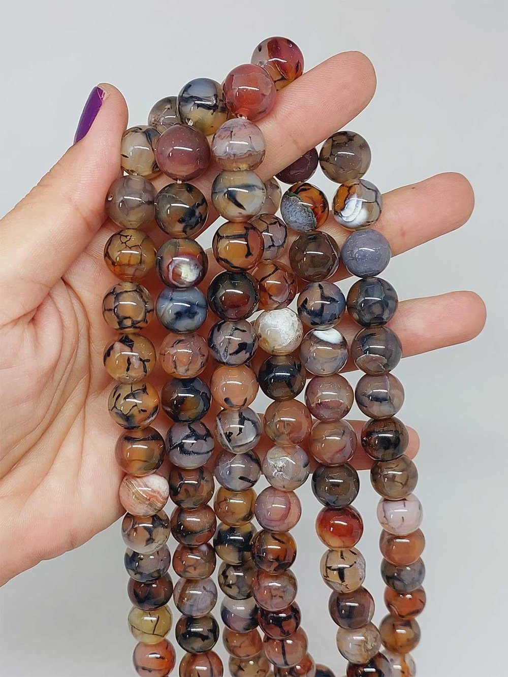 Akik Taşı Dizi 12mm (53388)