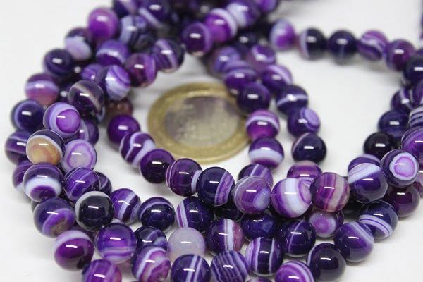 Akik Taşı Mor 8mm/adet (7777-1)