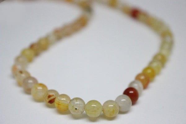 Akik Taşı YARIM Dizi 6mm (7112) (18cm uzunluğundadır)