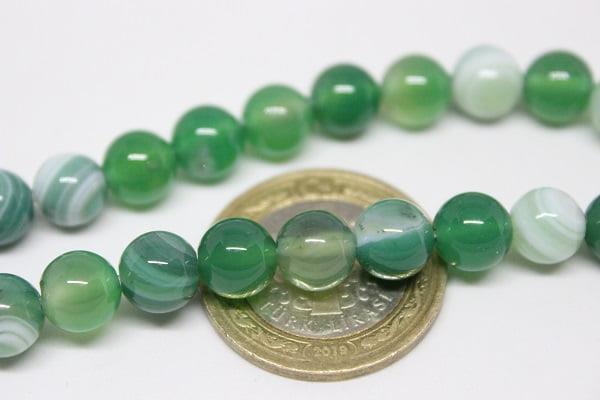 Akik Taşı Yeşil 8mm/adet (7888-1)