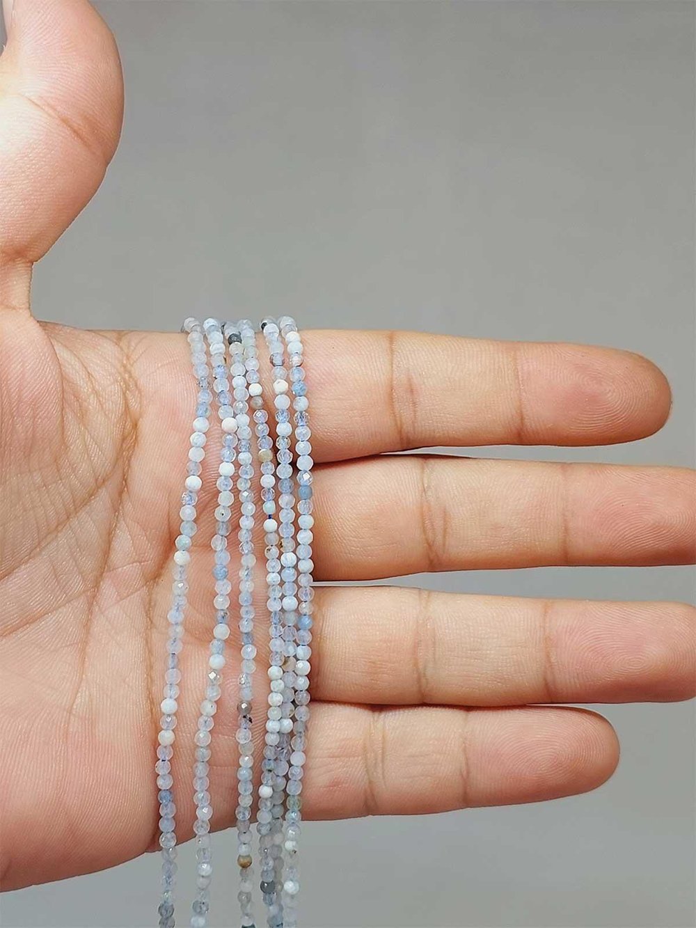 Akuamarin Taşı Dizi 2mm (51184) YARIM Dizi (17cm uzunluğundadır)