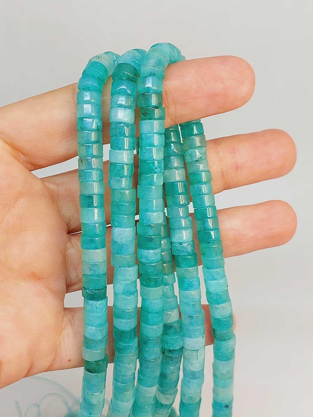 Amazonit Taşı Şekilli 3x6mm Dizi (49350)