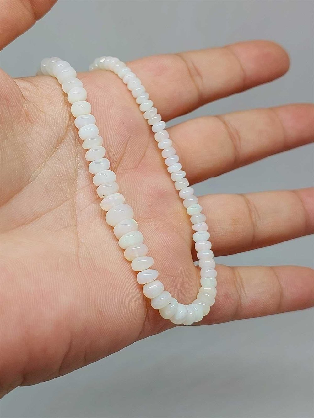 Avustralya Opal Taşı Kolye Yansımalı Renkler 43 Karat Çelik Kapama (51276)