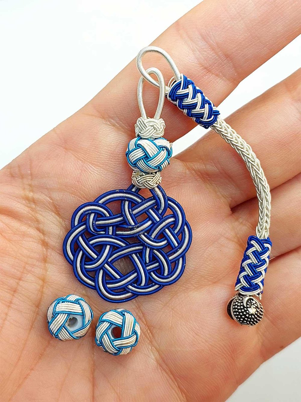 Bakır El İşi Kazaz Püskül & 2 Habbeli Takım (45570)