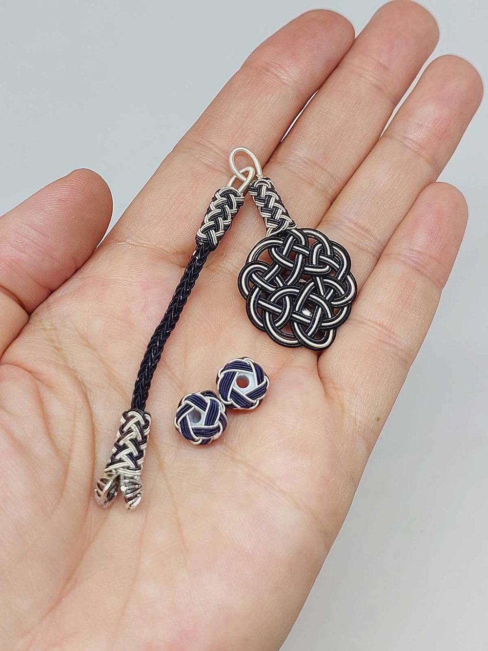 Bakır El İşi Kazaz Püskül & 2 Habbeli Takım (55982)