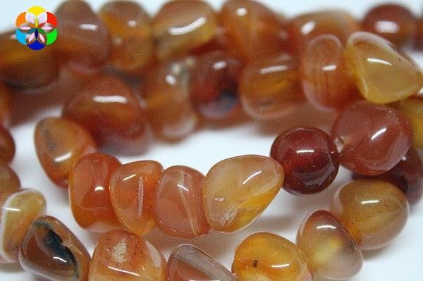 Çeyrek Dizi (9cm uzunluğundadır!) Akik Kahverengi Doğal Tımbıl Taşlar Çeyrek Dizi