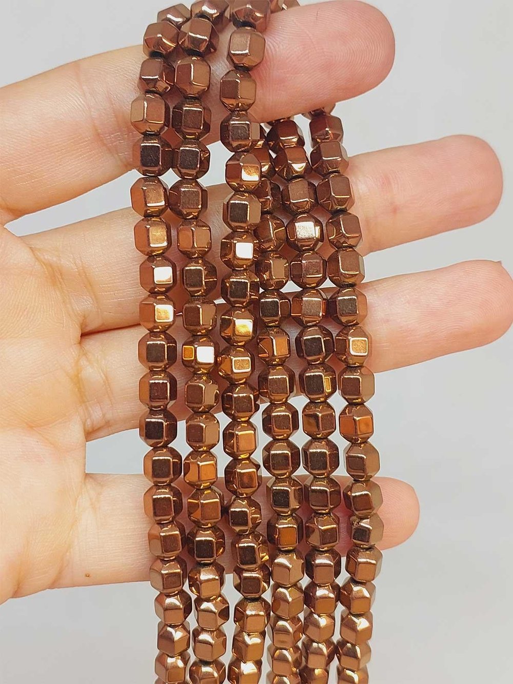 Çeyrek Dizi (9cm uzunluğundadır!) Hematit Taşı Çeyrek Dizi 5.5mm (48172)