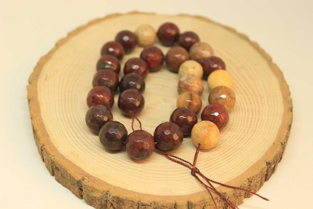 Çeyrek Dizi (9cm uzunluğundadır!) Jasper Taşı Çeyrek Dizi 13-14mm Aralığı (25905)