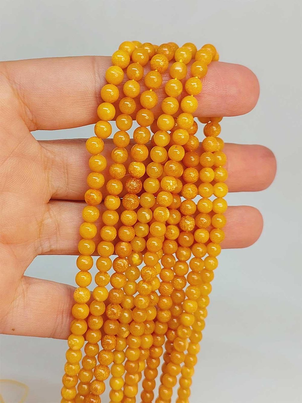 Çeyrek Dizi (9cm uzunluğundadır!) Kehribar Çeyrek Dizi 4mm