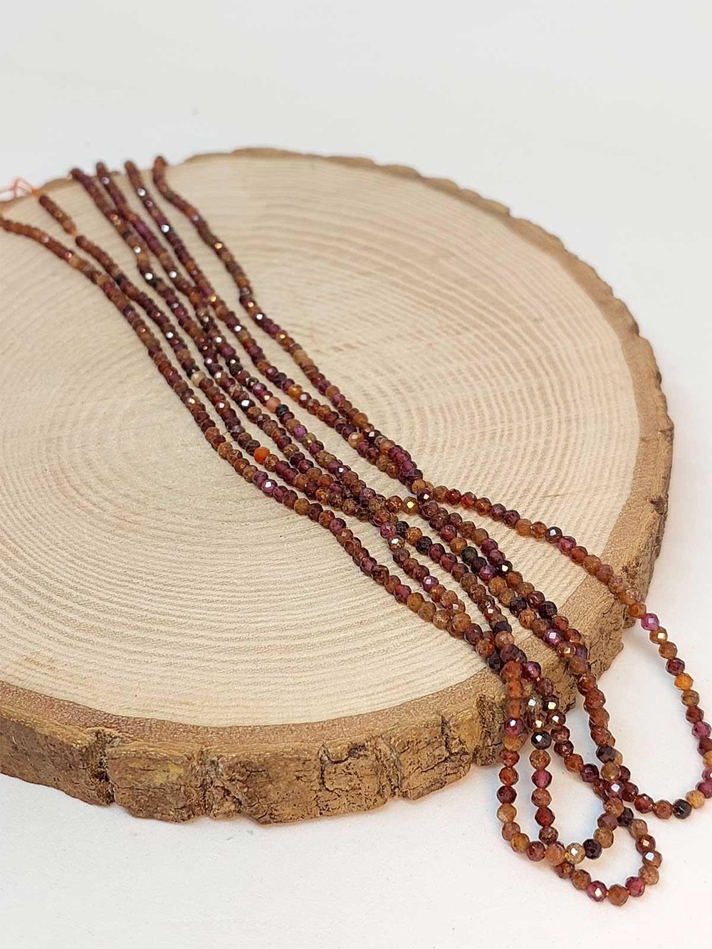 Çeyrek Dizi (9cm uzunluğundadır!) Lal (Garnet - Granat ) Taşı Çeyrek Dizi 2mm (41260)