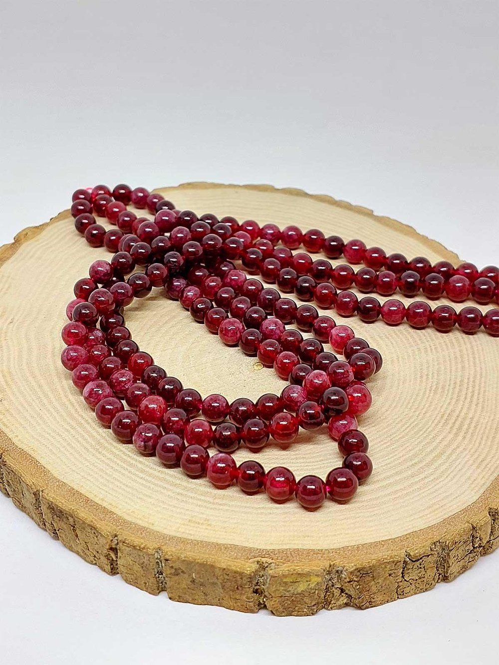 Çeyrek Dizi (9cm uzunluğundadır!) Lal (Granat) (Garnet) Taşı Çeyrek Dizi 6mm (42235)