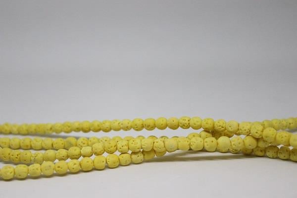 Çeyrek Dizi (9cm uzunluğundadır!) Lav Taşı Sarı Renkli Çeyrek Dizi 6mm