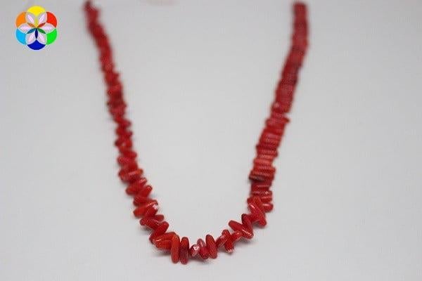 Çeyrek Dizi (9cm uzunluğundadır!) Mercan Taşı Çeyrek Dizi Pirinç Boy (Boyalıdır)