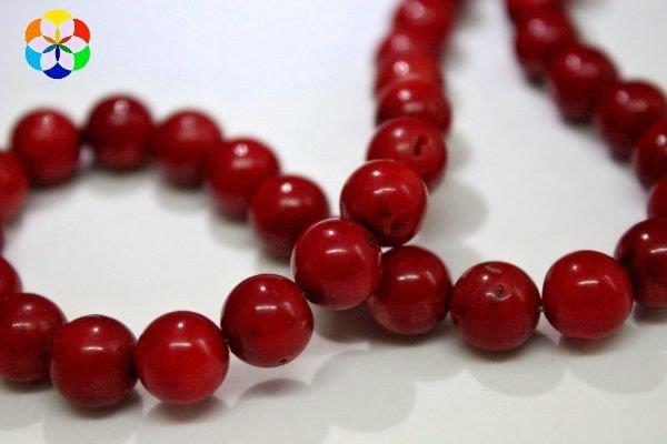 Çeyrek Dizi (9cm uzunluğundadır!) Mercan Çeyrek Dizi 8-9mm (Boyalıdır)