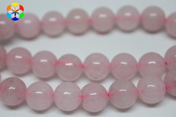 Çeyrek Dizi (9cm uzunluğundadır!) Pembe Kuvars Taşı Çeyrek Dizi 10mm