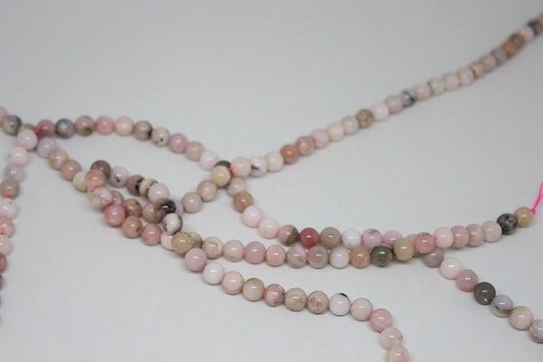 Çeyrek Dizi (9cm uzunluğundadır!) Pembe Opal Taşı Royal Quality Çeyrek Dizi 8mm