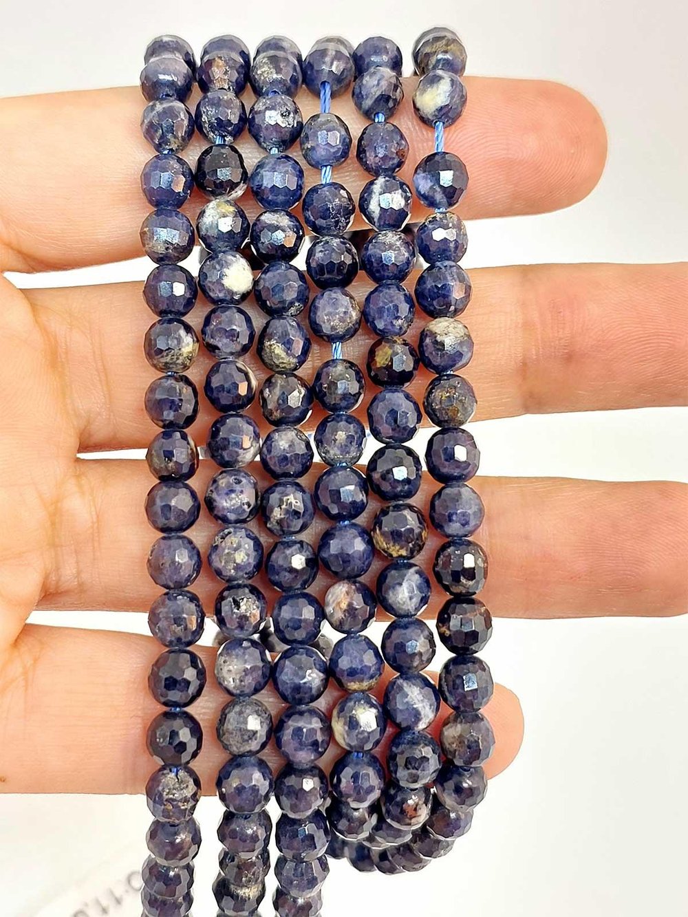 Çeyrek Dizi (9cm uzunluğundadır!) Safir Taşı Faset Kesim Çeyrek Dizi 5-5.5mm Aralığı (45510)