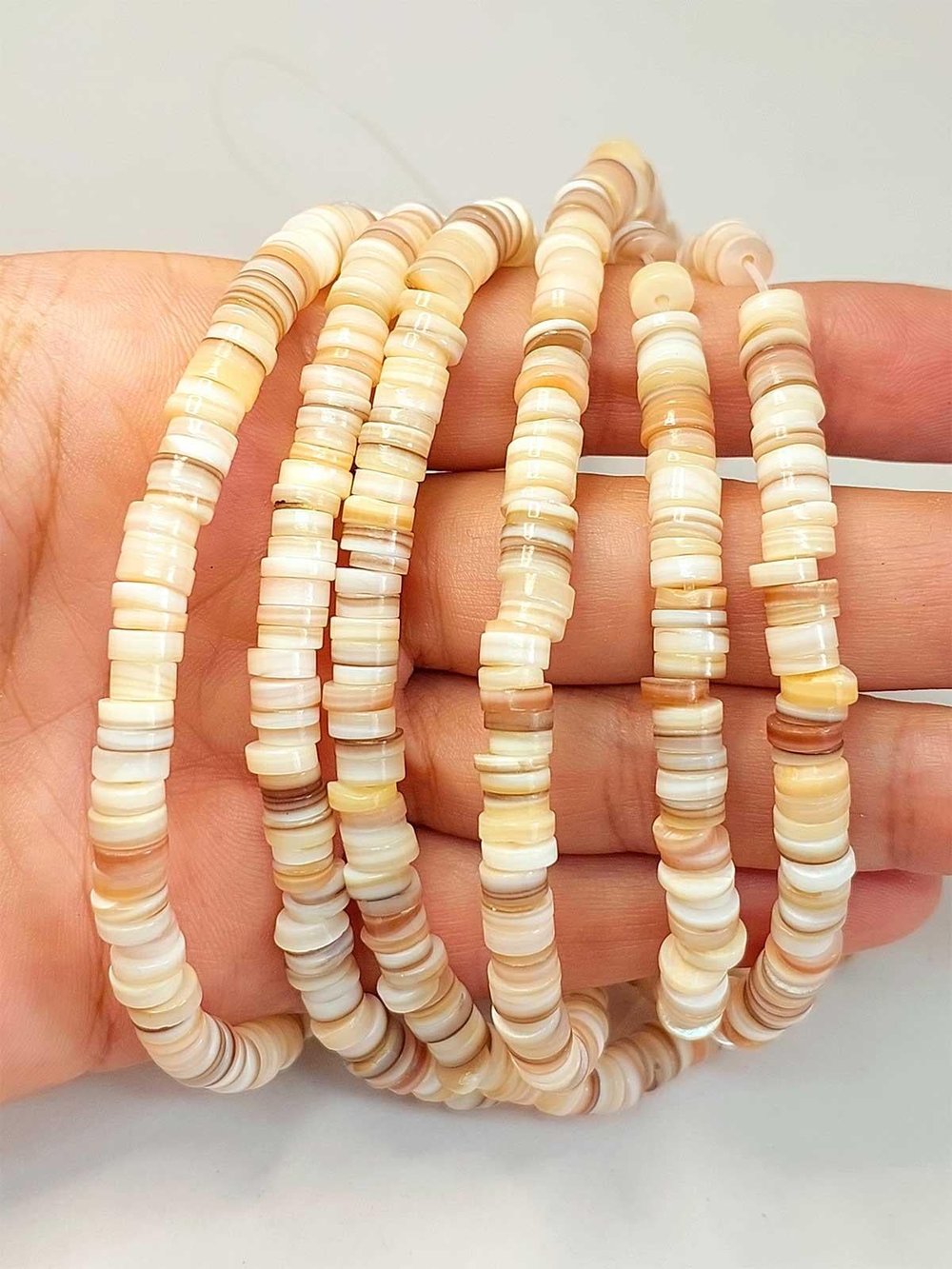 Çeyrek Dizi (9cm uzunluğundadır!) Sedef Taşı 6*2mm Çeyrek Dizi (43160)