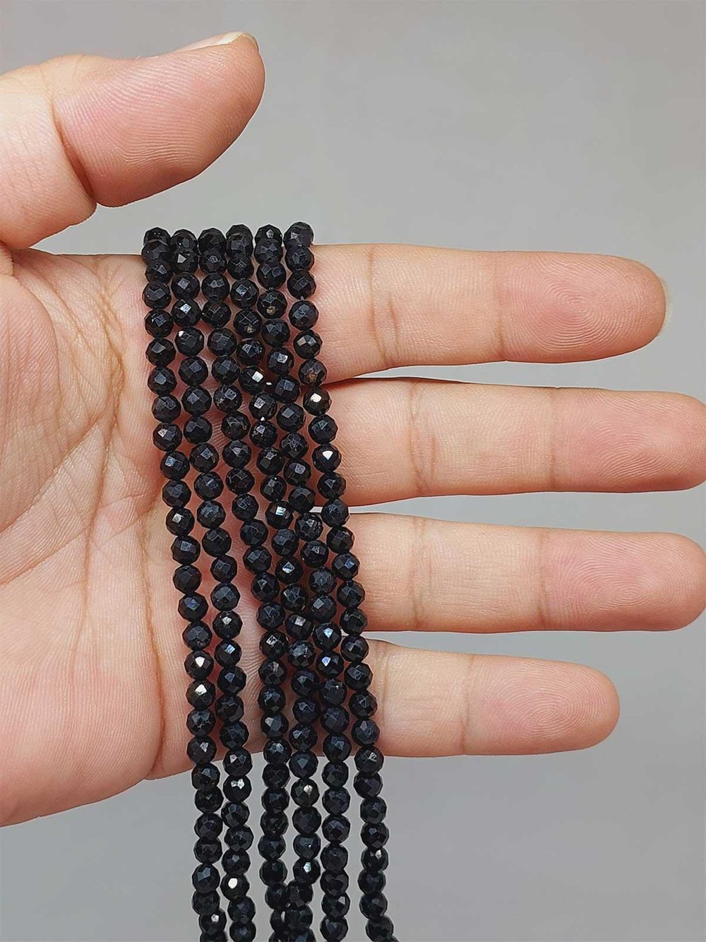 Çeyrek Dizi (9cm uzunluğundadır!) Turmalin Taşı Çeyrek Dizi 4mm (51242)