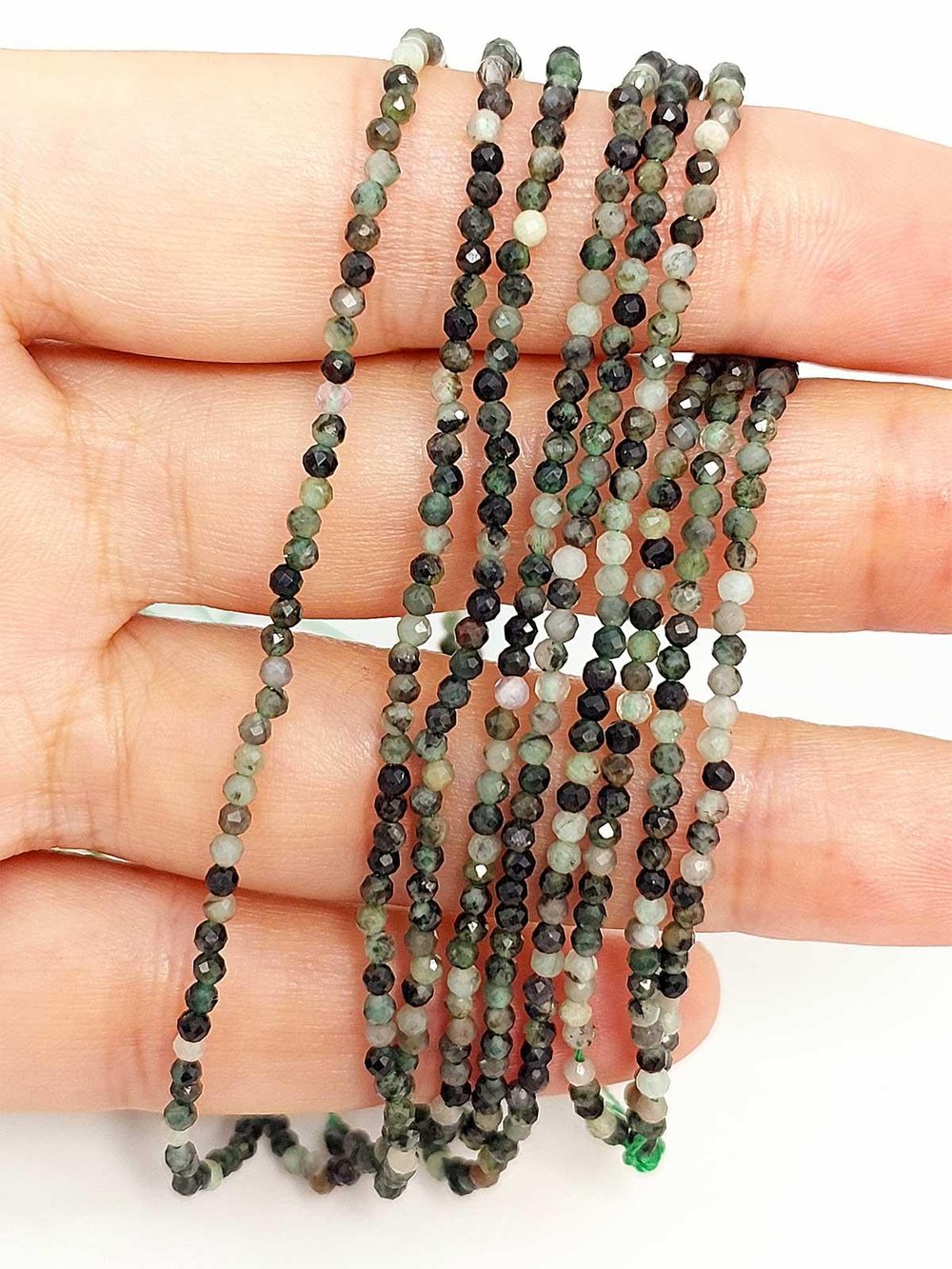 Çeyrek Dizi (9cm uzunluğundadır!) Zümrüt Taşı Çeyrek Dizi 1.5mm (45460)