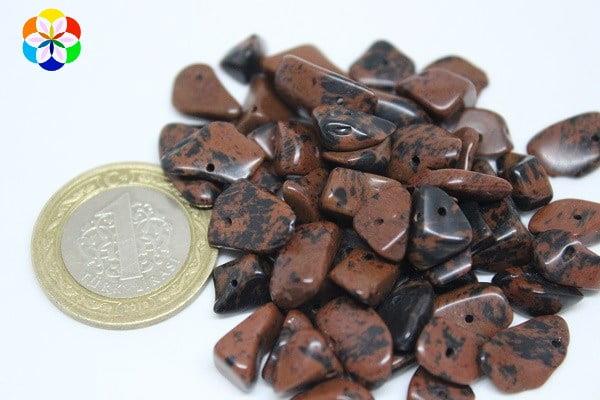 Delikli Kahverengi Obsidyen Taşı Mini Boy 50 adet