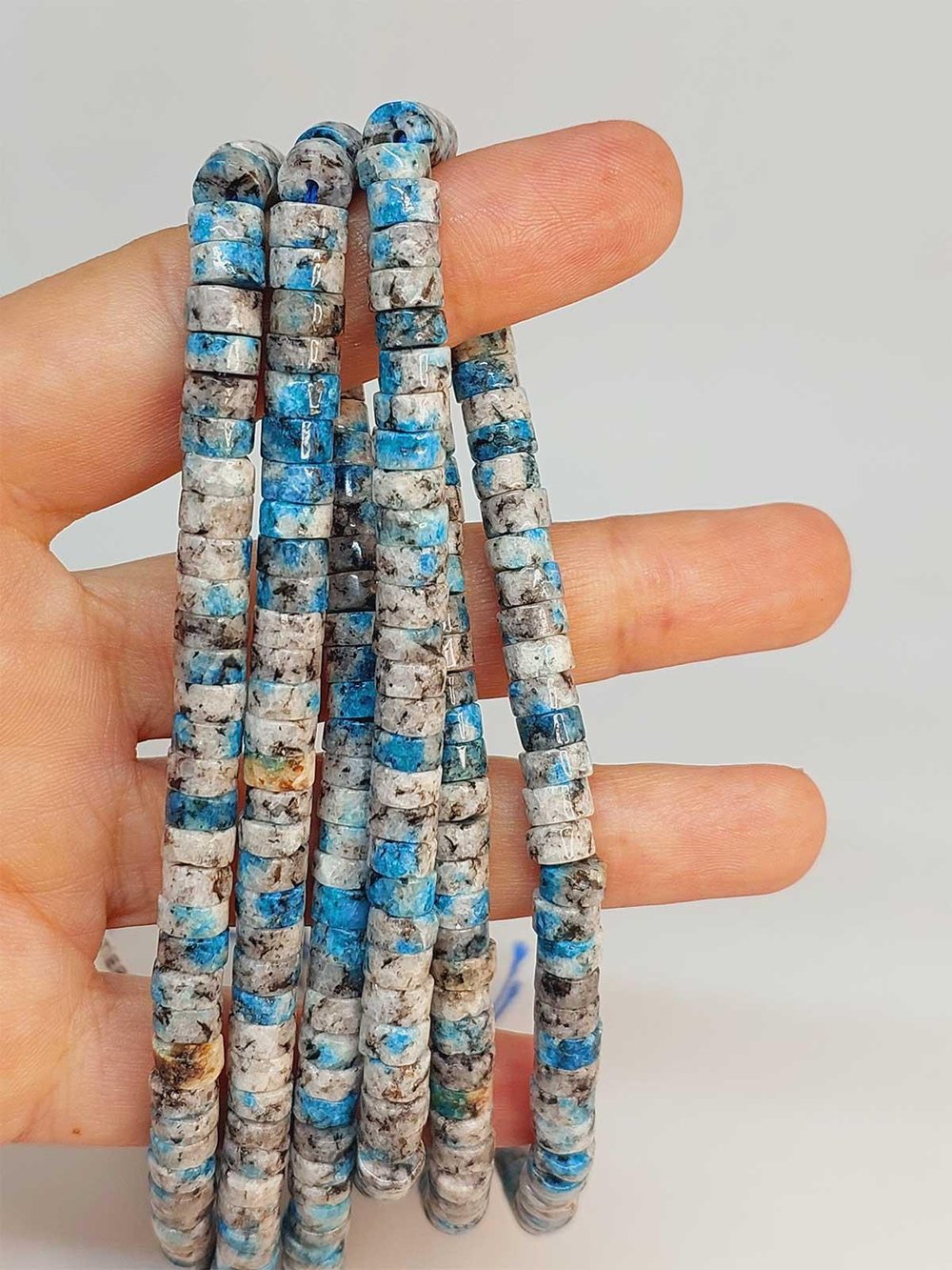 Dumortierit Taşı Şekilli 3x6mm YARIM Dizi (49336) (18cm uzunluğundadır)