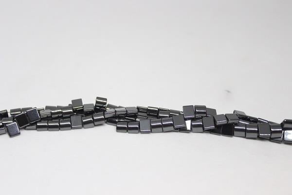 Hematit Taşı Çift Delikli YARIM Dizi (17400) (18cm uzunluğundadır)