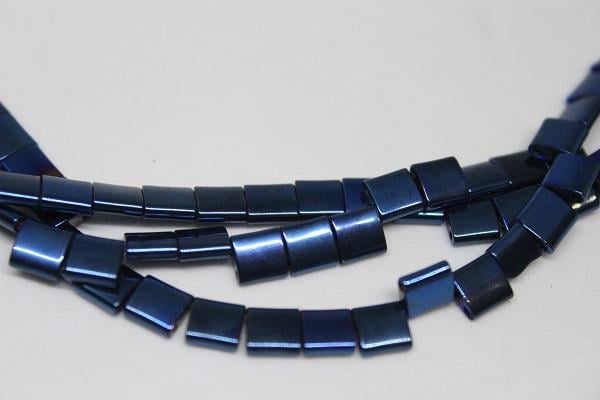 Hematit Taşı Çift Delikli YARIM Dizi (17390) (18cm uzunluğundadır)