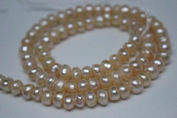 İnci YARIM Dizi Pembe Rondela 6mm (18cm uzunluğundadır)