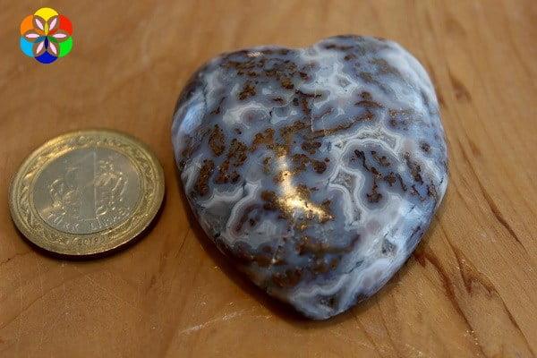 Jasper (Manzaralı) Taşı Kalp Şekilli Koleksiyonluk - Dekorasyonluk