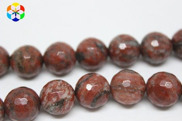 Jasper Taşı Faset Kesim YARIM Dizi 12mm (9952) (18cm uzunluğundadır)