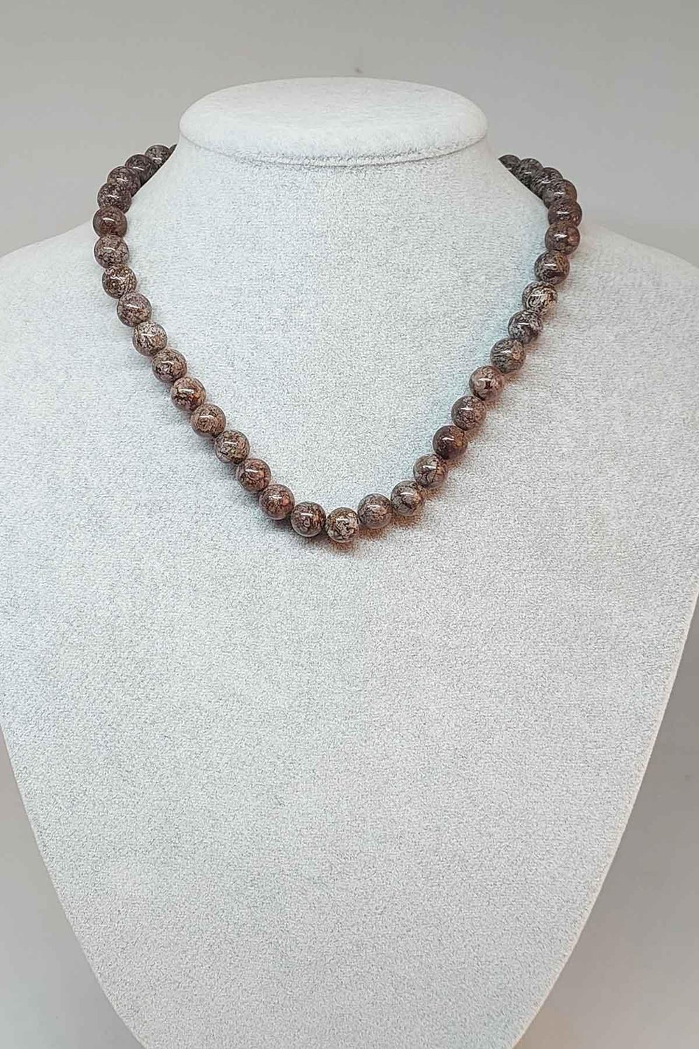 Jasper Taşı Kolye 8mm (8176) (Klipsli)