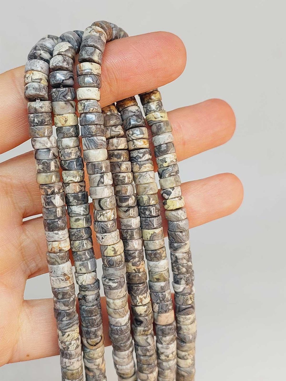 Jasper Taşı Şekilli 3x6mm Dizi (49332)