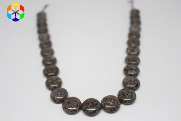 Jasper Taşı Şekilli YARIM Dizi (14771) (18cm uzunluğundadır)