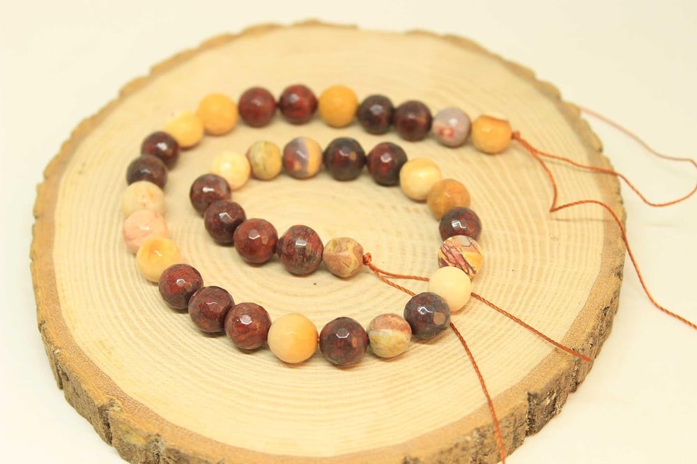 Jasper Taşı YARIM Dizi 9-10mm Aralığı (25880) (18cm uzunluğundadır)
