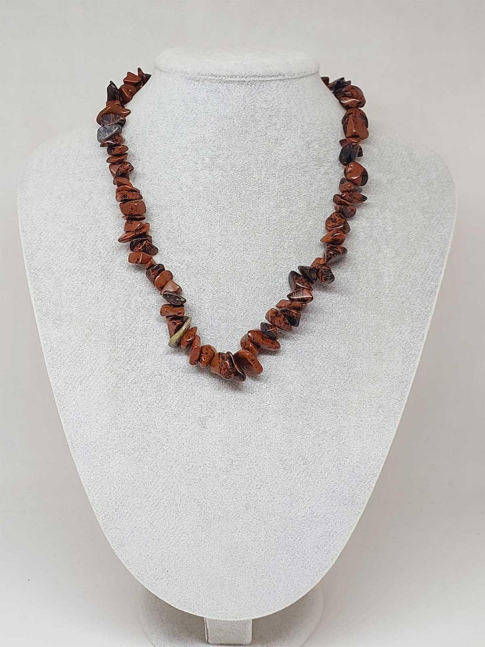 Kahverengi Obsidyen Taşı İri Taşlar Kolye (52266)