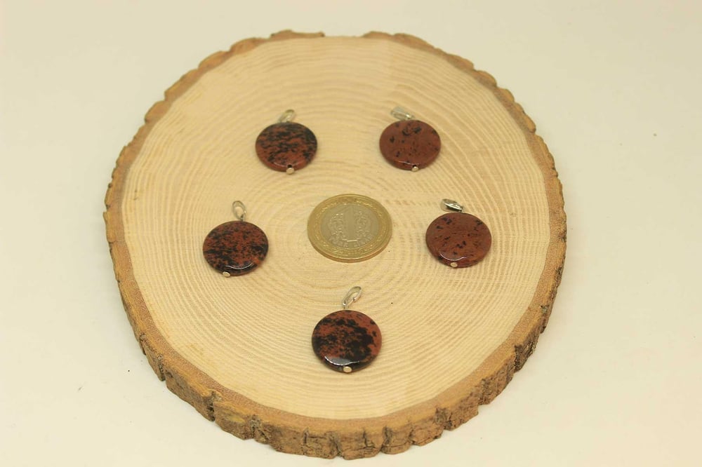 Kahverengi Obsidyen Taşı Kolye Ucu (14756)
