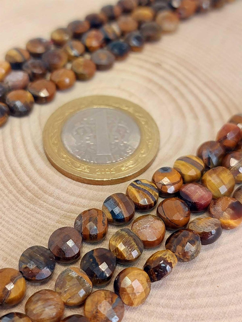Kaplan Gözü Taşı YASSI Faset Kesim 6x4mm/adet
