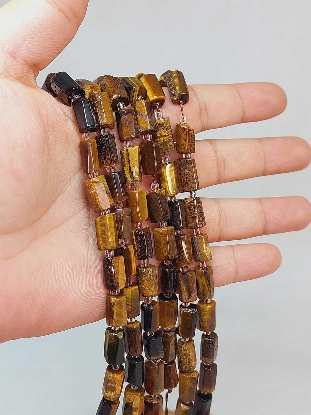 Kaplangözü Taşı 7x11mm YARIM Dizi (49924) (18cm uzunluğundadır)
