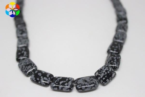 Kar Tanesi Obsidyen Taşı Şekilli Dizi (14765)