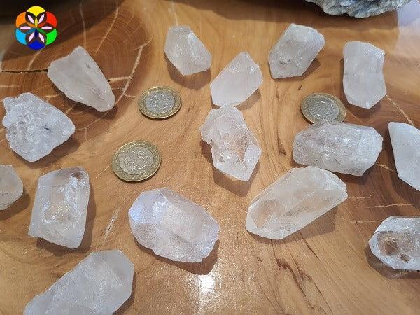 Kristal Kuvars Ham Doğal Parçalar 30-40 Gram