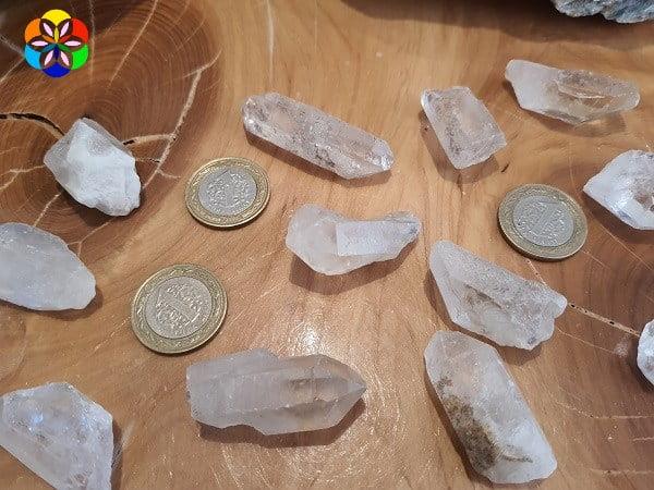 Kristal Kuvars Ham Doğal Parçalar 5-11 Gram