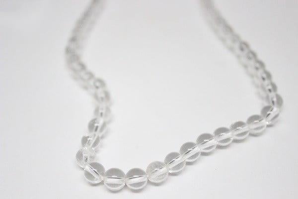 Kristal Kuvars Taşı YARIM Dizi 6mm (18cm uzunluğundadır)