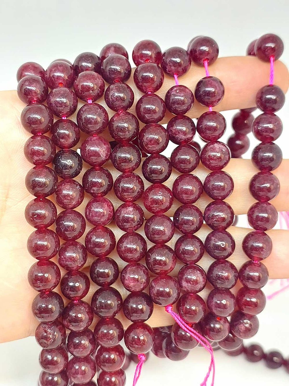 Lal (Granat) (Garnet) Taşı Dizi 8mm (46010)