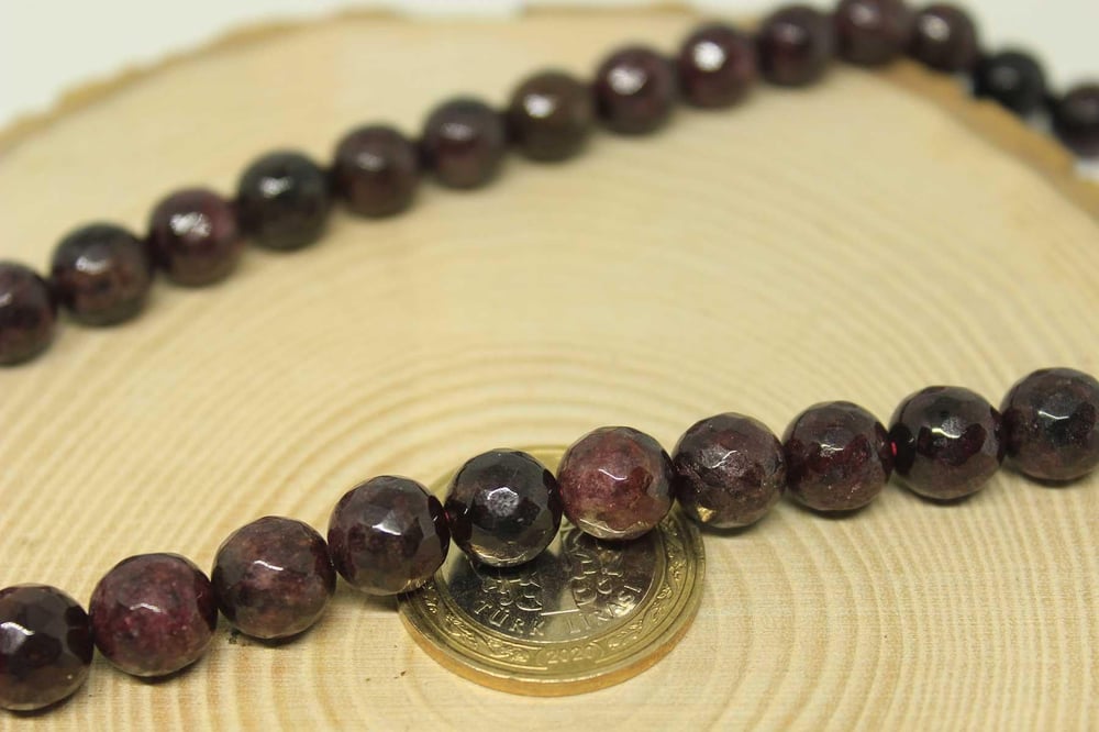 Lal (Granat) (Garnet) Taşı Faset Kesim 10mm/adet